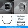 For Dodge Charger 2015-2022 Piano Black Central Control Radio CD AC Panel Trim Cover Car Interior Decoration Accessories Sticker