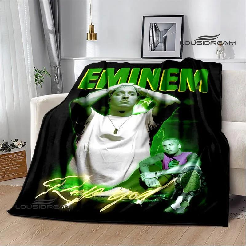 Eminem Hip -hop Singer Printing Blanket Warm Blanket Flannel Blanket Picnic Blanket Blankets for Beds Birthday Gift