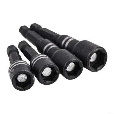 4Pcs Magnetic Socket Nut Driver Drill Bit Set.Hexagonal Handle Tool Accessories.