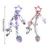Stylish Love Star Pendant Bowknot Keychain Accessory Stylish Key Holder for Women Sturdy Alloy Car Key Pendant