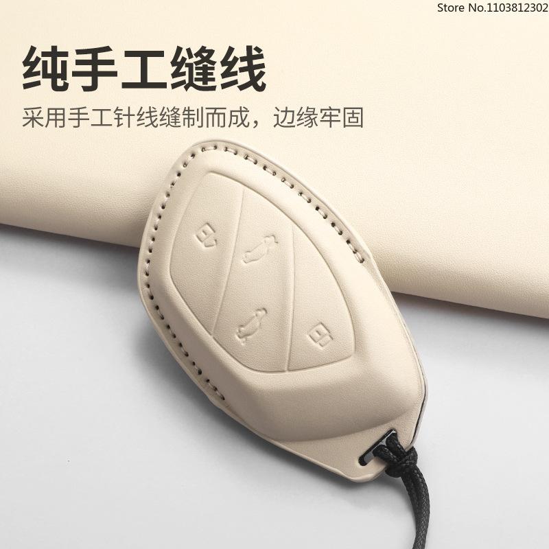 3 Buttons Leather Key Cover Case for MG 4 2026 Mg4 Ev MG HS GT ZS EV ZX MG5 MG6 for Roewe RX3 RX5 RX8 ERX5 I6 I5 Car Accessories