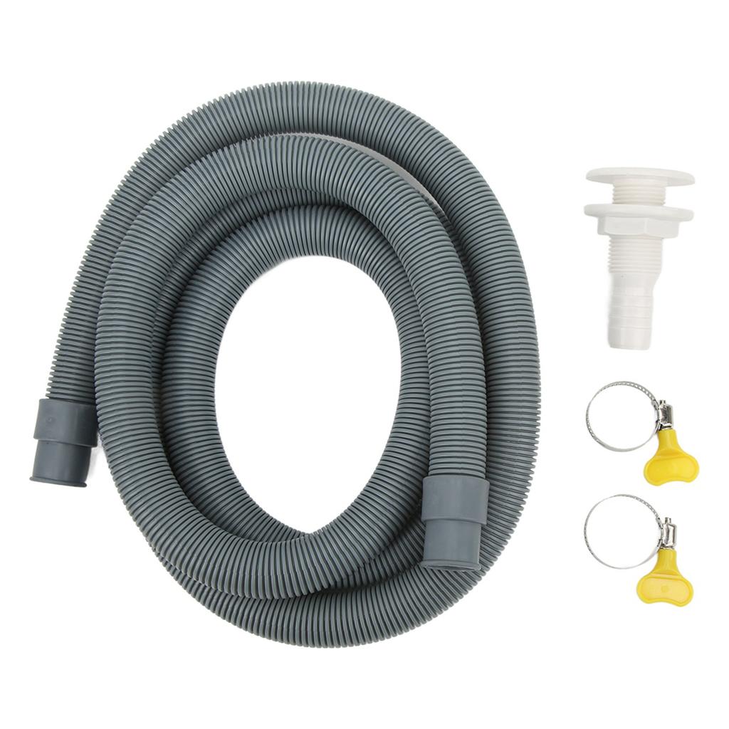 Marine Bilge Pump Installation Kit with Hose Clamps Thru Hull Fitting for Boats Yachts RVs Gray