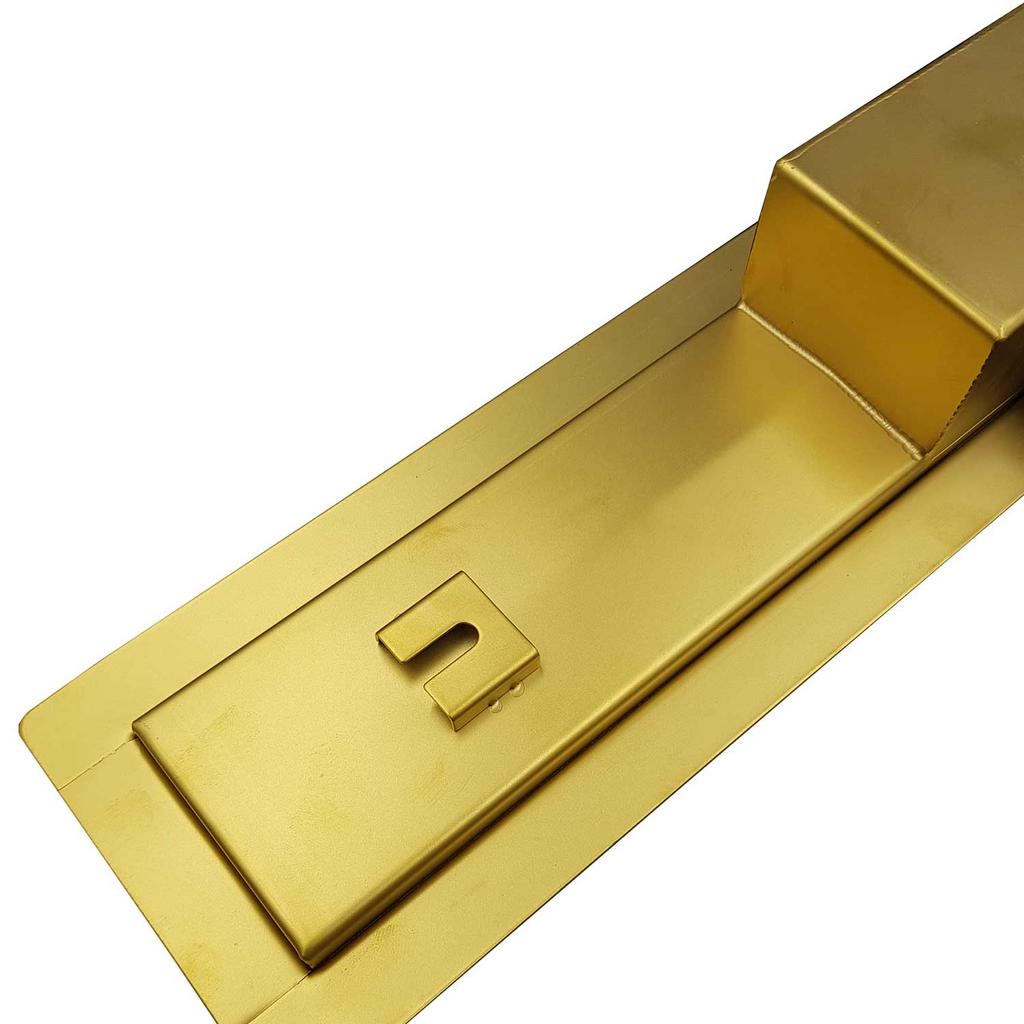 Stainless Steel Linear Floor Shower Drain, Gold, 60 Cm