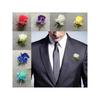 Knot Wedding Corsage Simulation Silk Rose Brooch Wedding Dress Flower Accessories Forest Berry Simulation Single Rose Corsage