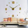 3D Digital Wall Clock Frameless Wall Clocks Wall Stickers For Home Living Room Decor Quartz Needle Self Adhesive Hanging Watch