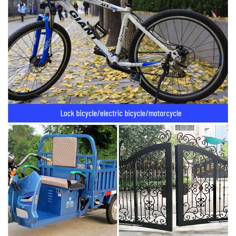 Five-Digit Combination Anti-Theft Steel Cable Lock for Bicycles and Helmets