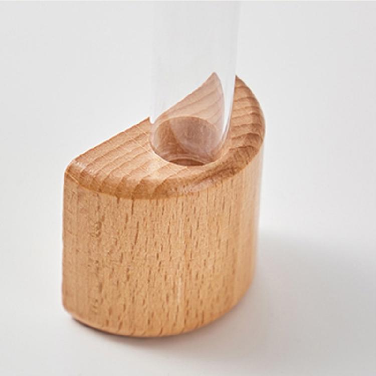 Decorative Wood Test Tube Vases With Magnetic Base Hydroponic Plant Display Vases Refrigerator Magnet For Home Decors