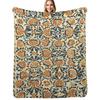 Vintage Bohemian Suzani  Throw Blanket Multi Purpose Soft Warm Blanket for Home Travel