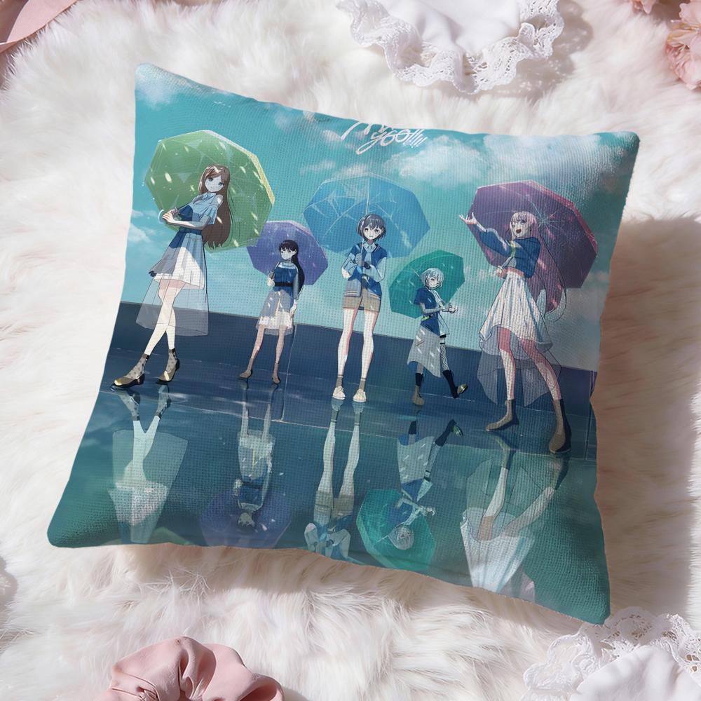 Anime B-BanG D-Dream Its MyGO Cushion Cover Premium Comfort Reversible Pillow Cove -Two in One Design for Any Room Car Interior