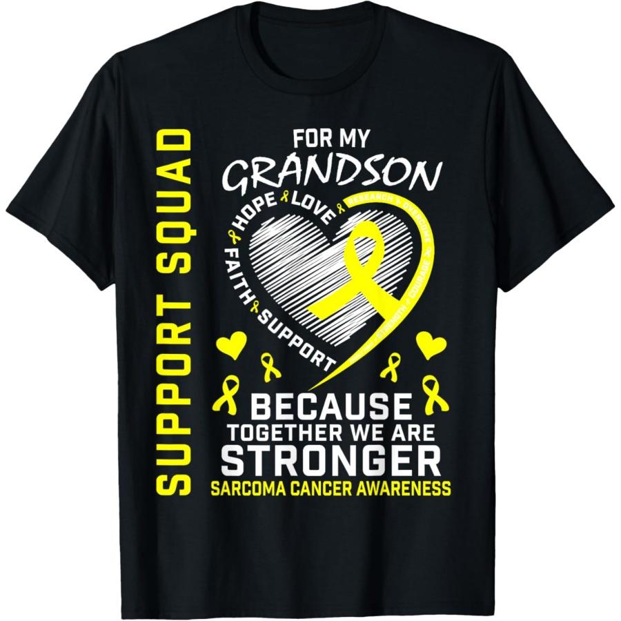 

Grandson Sarcoma Cancer Awareness Supporter Products Family T-Shirt XXXXXL чёрный