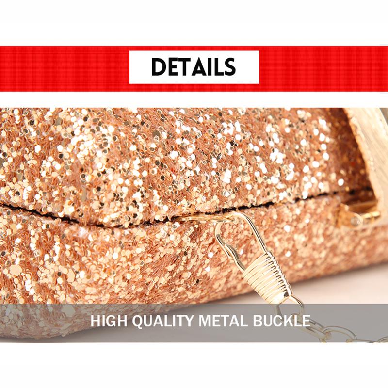 SCIOEN Ladies Clutch Pink Gold Wallet Crossbody Bag Women 2019 Metal Leaf Lock Women's Tote