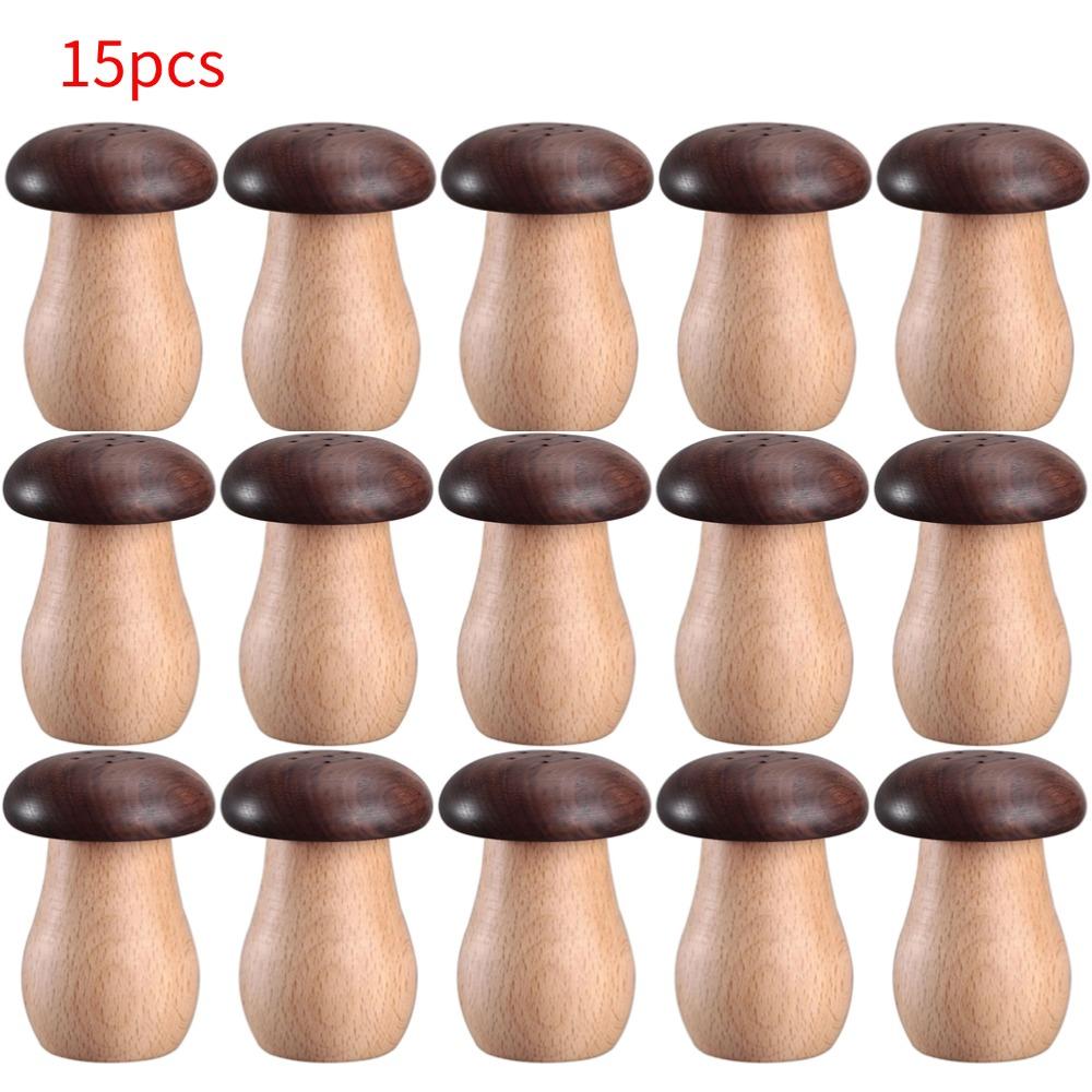 Toothpick Holder Dispenser Creative Walnut Wood Cute Mushroom Head Toothpick Dispenser Holder For Home Kitchen Restaurant