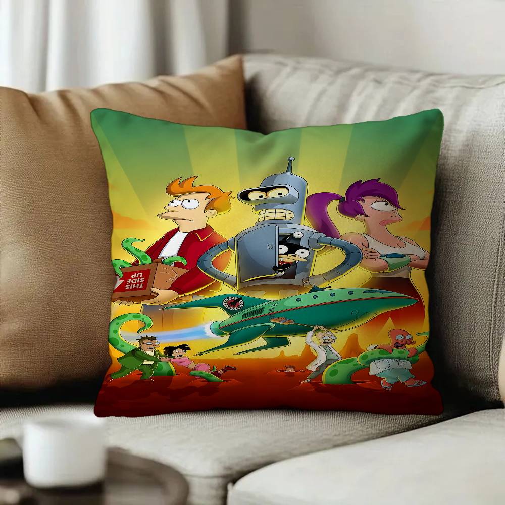Anime Movie Bender Ffuturama Personalized Pillow Cover Kids Bedroom Wild Party Decor Pillowcase kid Birthday shower Gift