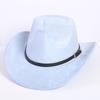 Popular European and American classic suede western cowboy hat men's and women's fashion LO style peach heart cowboy hat