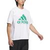 adidas T Shirts Men's White Crew Neck Moderate Straight Fit IA9430