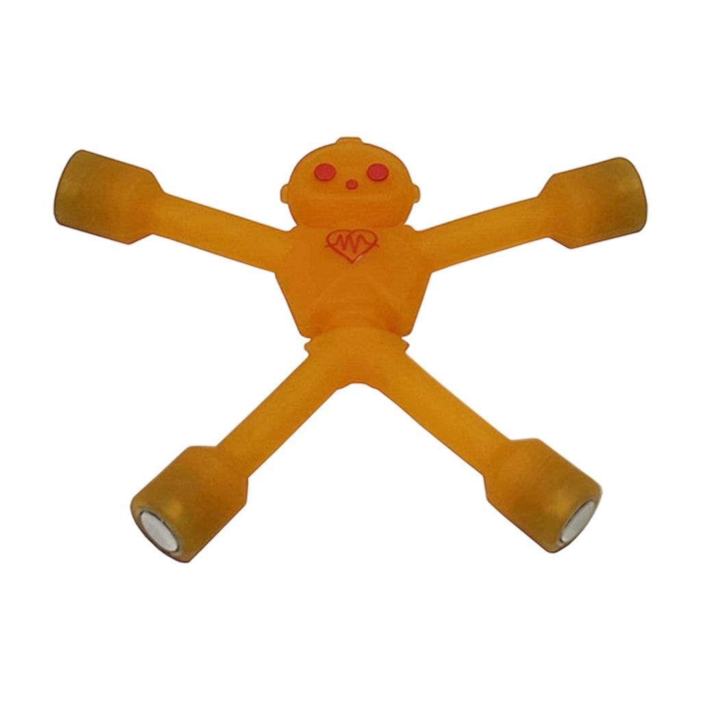 Silicone Magnetic Figure Flexible Robot Shape Strong Magnets for Refrigerator Whiteboard Office Use and Home Organization