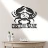 Vintage Beach Crab Metal Wall Art Outdoor Home Decor Sign