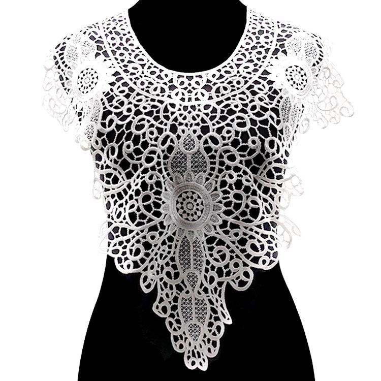 Water-soluble collar, hollow fake collar, embroidered collar DIY lace accessories, polyester silk embroidered corsage