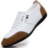 Breathable Faux Leather Men Big Size Flat Loafers Walking Driving Outdoor Travel Soft Shoes
