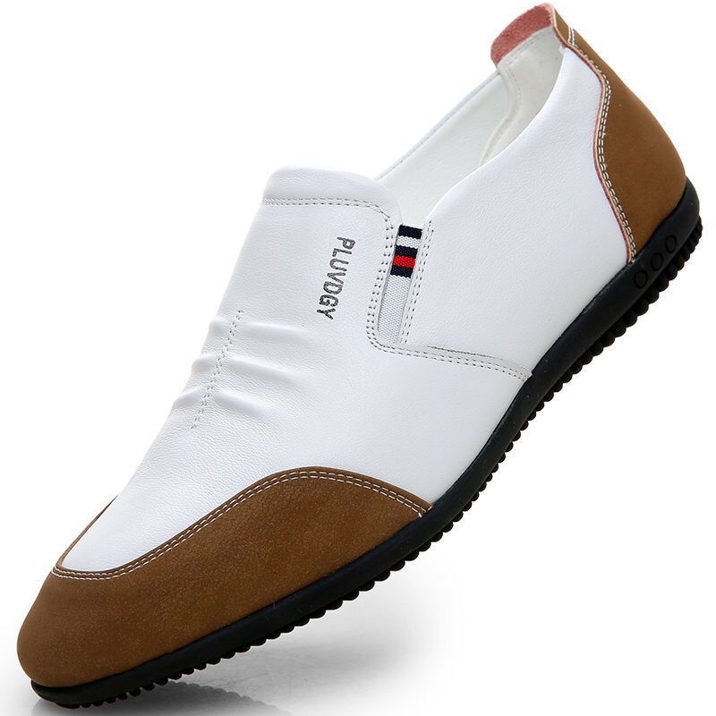 Breathable Faux Leather Men Big Size Flat Loafers Walking Driving Outdoor Travel Soft Shoes