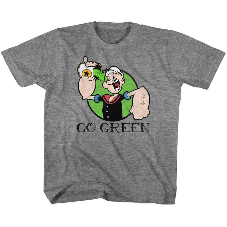 Popeye Go Green Graphite Heather Toddler T-Shirt 150