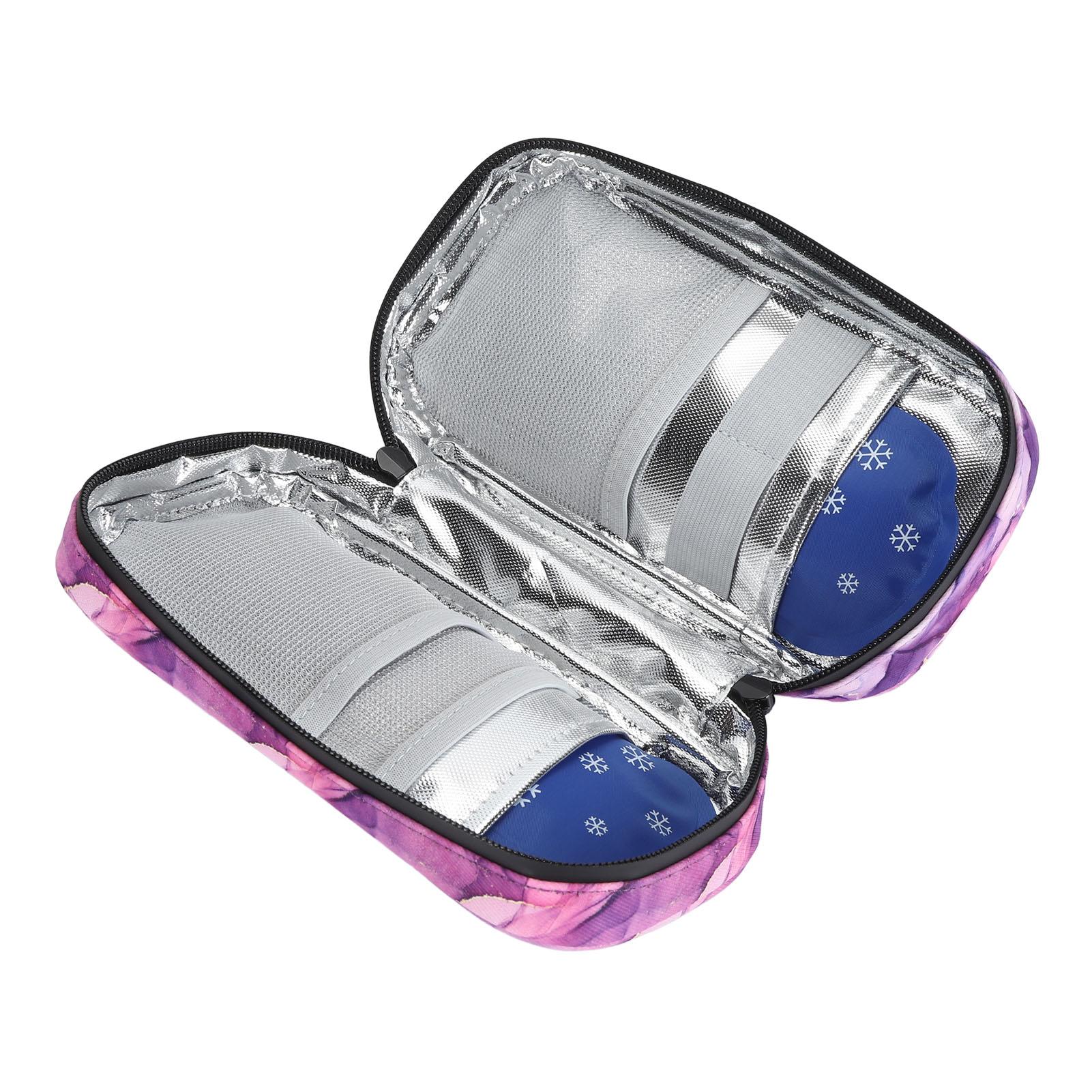 

Portable Insulin Cooler Travel Case Diabetic Medication Organizer with 2pcs Ice Packs 6 to 8h