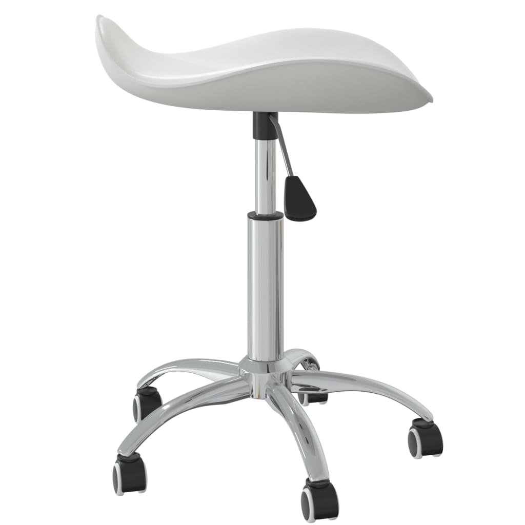 Vidaxl Office Chair, White, Upholstered In Faux Leather