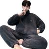 New Pajamas Men'S Thickened Fleece Coral Fleece Flannel Autumn And Winter Men'S Loungewear Suit