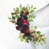 2pcs Wedding Arch Flowers Artificial Peony Rose Floral Swag for Wedding Welcome Signs Ceremony Reception Decoraction