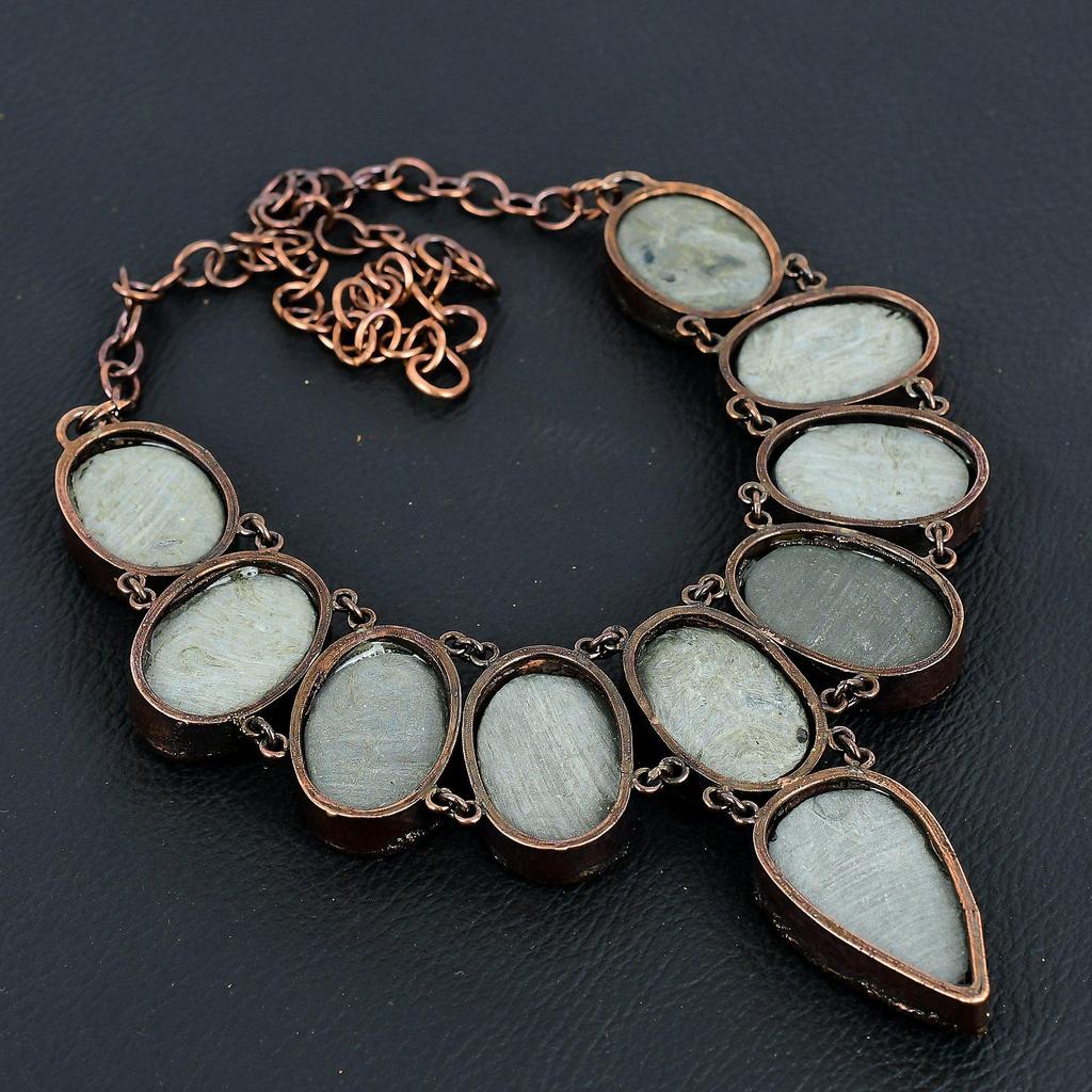 Abalone Shell Necklace, Copper Electroformed Gemstone Jewelry, Handmade Necklace Amazing Jewelry, Gift For Her
