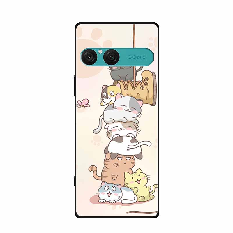 For Sony Xperia 10 VII Case Soft Silicone TPU Back Cover Protective Coque for Xperia10 VII 5G XQ-FE54 XQZ-CBFE Black Phone Cases