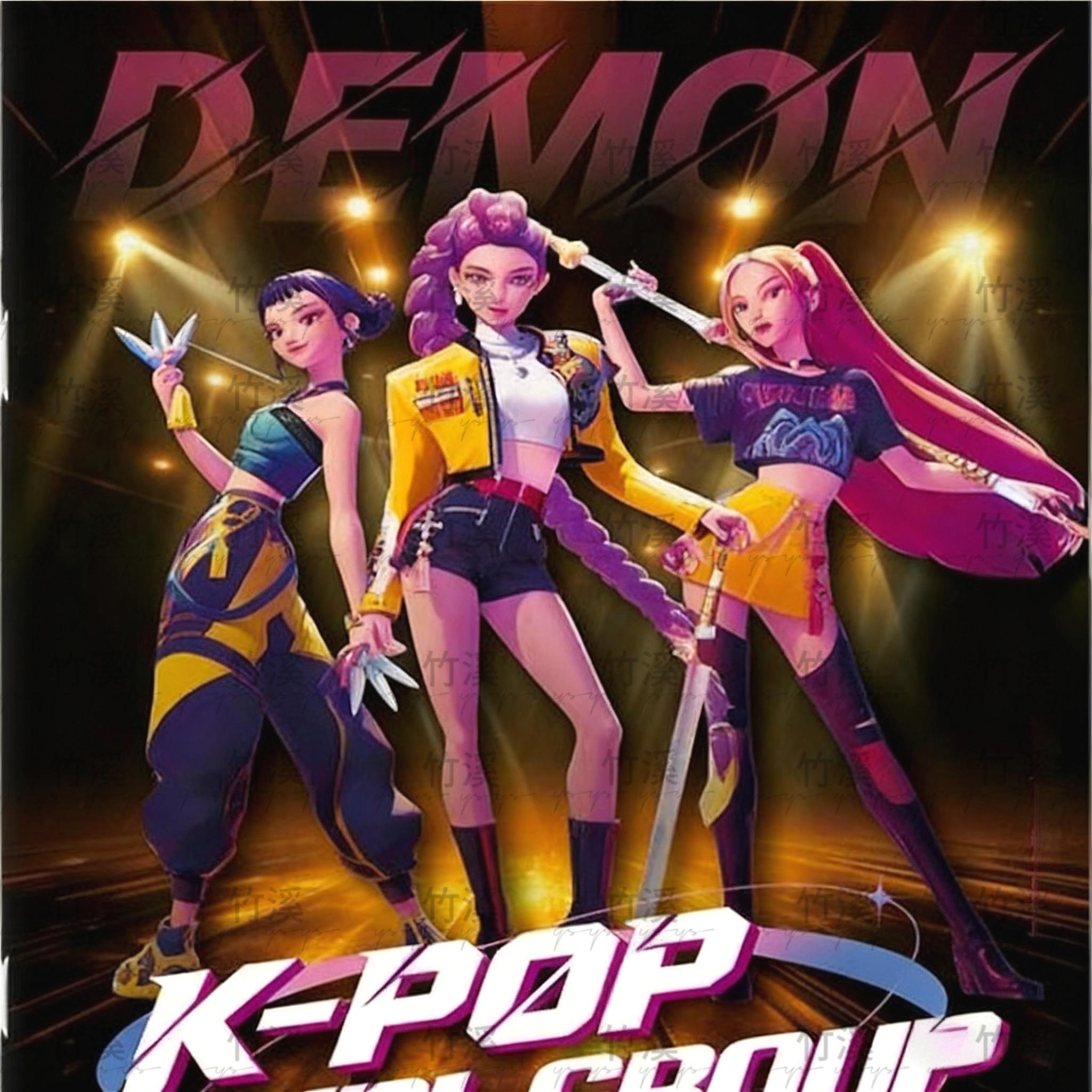 

Книжка-розмальовка Kpop Мисливці на демонів: Милі лінійні малюнки Румі, Міри, Зої | Аніме-персонажі для зняття стресу для дорослих