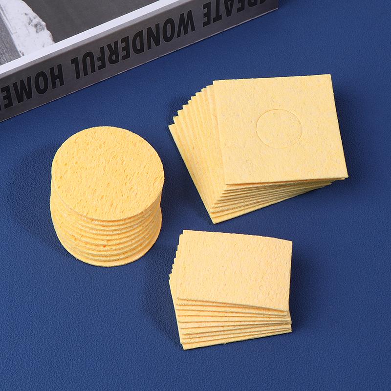 10Pcs Cleaning Sponge Cleaner For Electric Welding Soldering Iron Tip Cleaning Sponges Cleaner Pads Soldering Accessories