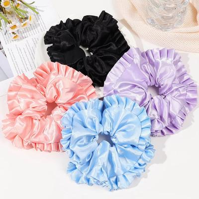 Scrunchies Satinati Oversize Ins Fasce Elastiche Romantiche Francesi Porta Coda di Cavallo Cordini per Capelli Accessori per Capelli Donna Ragazza