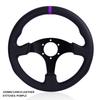 330mm/13Inch Flat Steering Wheel Leather Aluminum Frame Racing Drift Pc Game Steering Wheel Universal