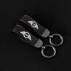 Car Emblem Keychain Rings Carbon Fiber LOGO Keyring Pendant for Mini Cooper One JCW F54 F55 F56 F57 F60 R50 Auto Accessories