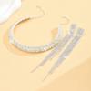 Delicate Necklace Earrings Set Bracelet Three-Piece Set Rhinestone Clavicle Chain Dinner Dress Accessories Women