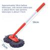 Rotating Double Brush Head Car Wash Mop Auto Supplies Two-Section Telescopic Mop Roof Window Cleaning Maintenance Accessories