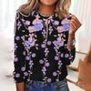 2025 Top 3D Floral Printed Women's Round Neck Long Sleeve T-shirt