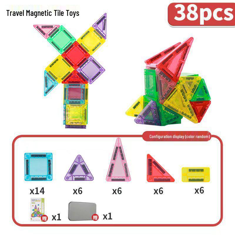 Stained Glass Magnetic Building Blocks for Children - Translucent Toy Set