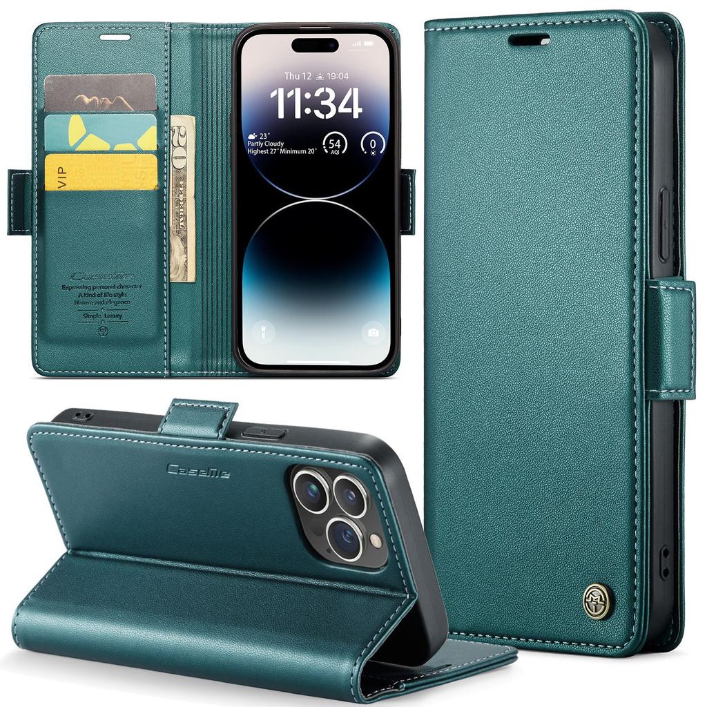 Suitable for iPhone 14 anti-scan phone case, Samsung S23 flip phone leather case, Xiaomi 13 RFID protective case