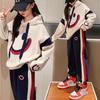 Girls 5-16Y  Autumn Winter Spring 2pcs Casual Cotton Hoodie+pants Sports Suits Teenage Kids Korean Style Outfits Children Clothing Sets