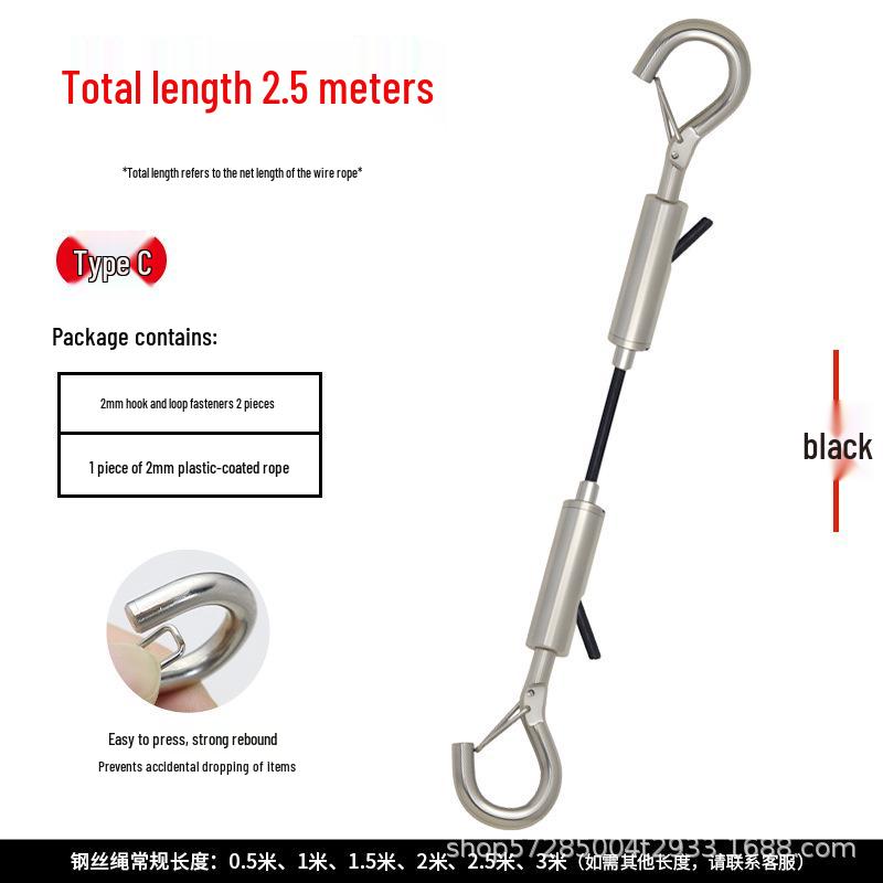 Stainless Steel Adjustable Wire Sling Hook for Art Exhibition Hanging