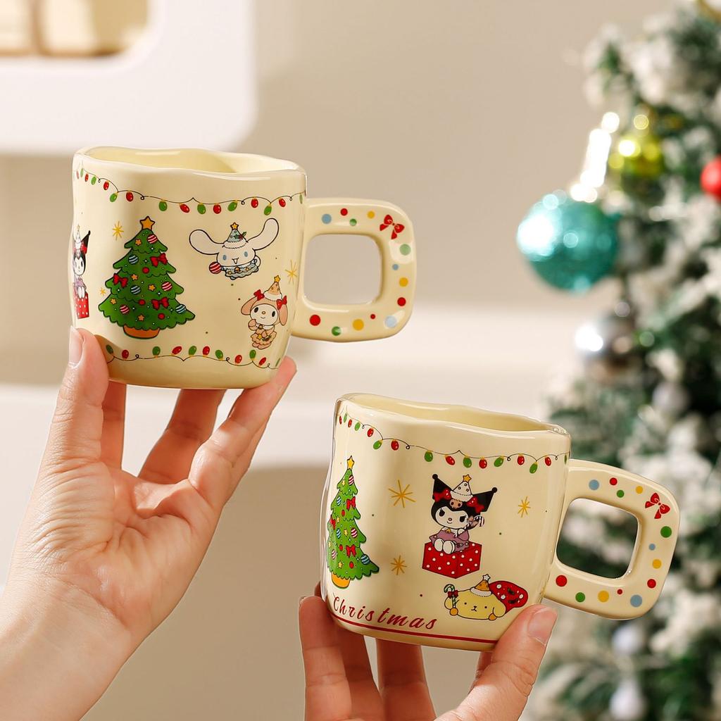 Creative Christmas Gift Cute Girl Holding Coffee Cup Water Cup Household Couple Ceramic Cup Birthday Souvenir