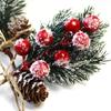 Artificial Berry Branch DIY Xmas Tree Pine Branches Red Berry Bouquet Christmas Ornaments New Year Party Decor Supplies Gifts