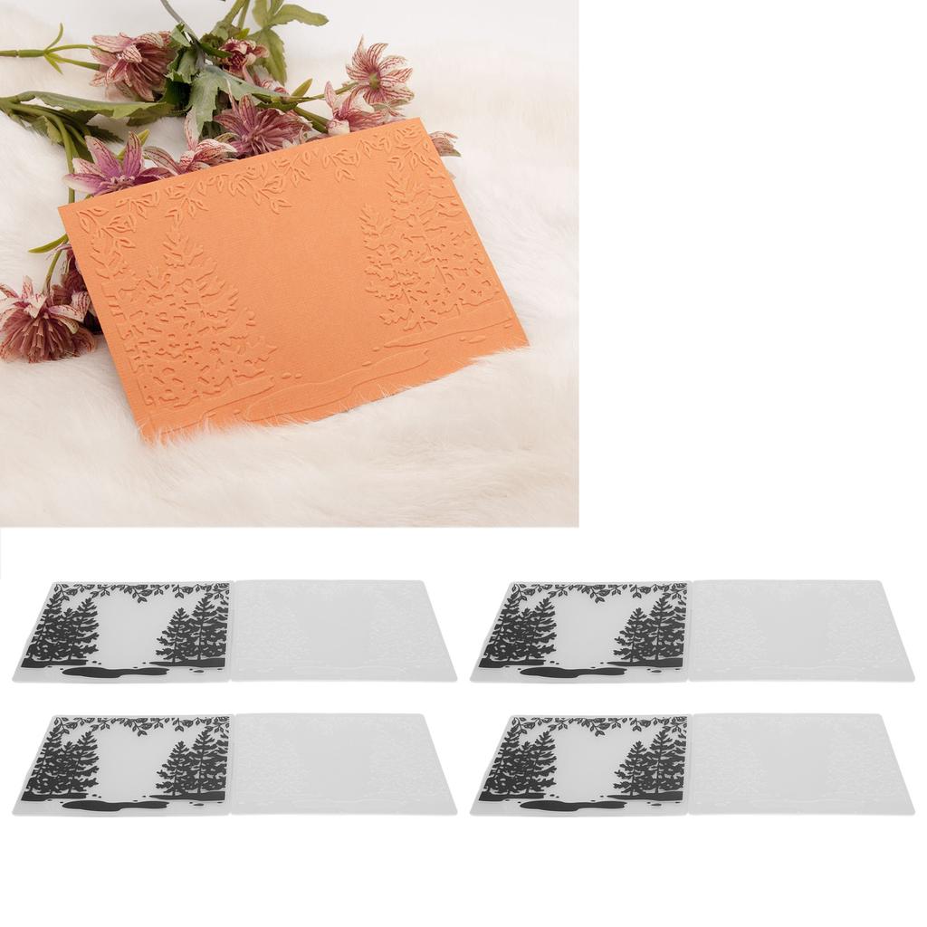 4 Pcs Embossing Folders Raised Relief Design Craft Plastic Embossing Template Folders Tools for