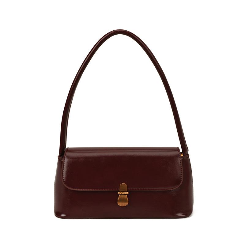 Vintage Underarm Bag Textured Women's Bag Autumn Shoulder Bag Fashion Tote Bag Baguette Bag