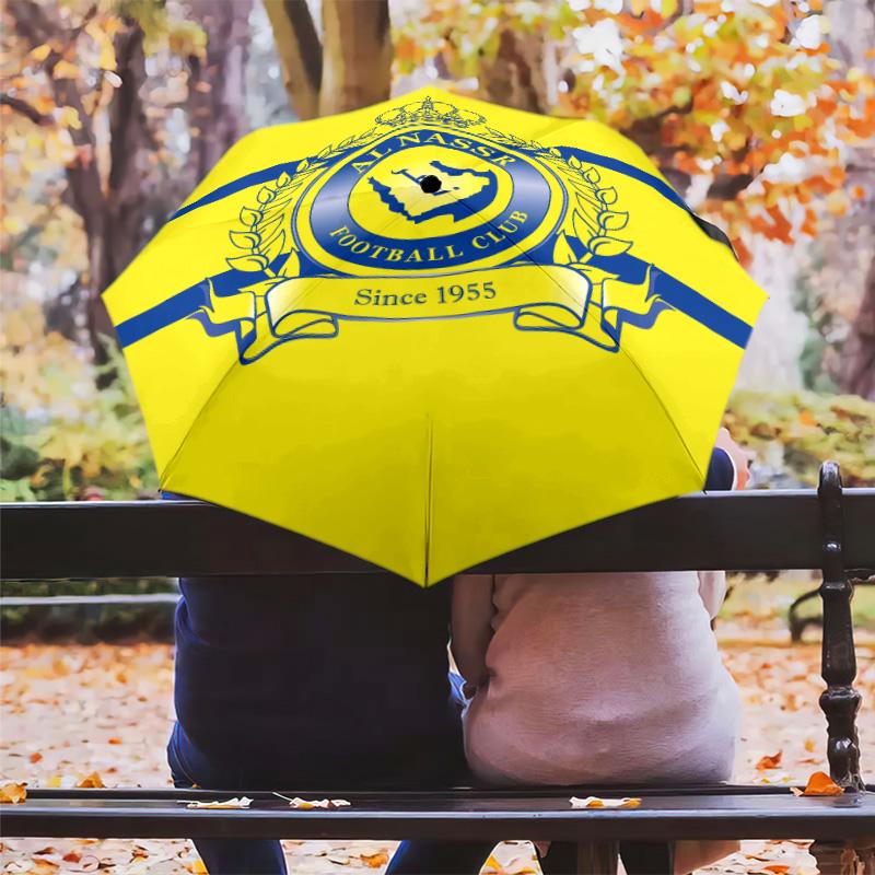 1 PC Automatic Folding Umbrella - Alnassr Pattern Portable Foldable Design With 8 Ribs Christmas Birthday Gifts
