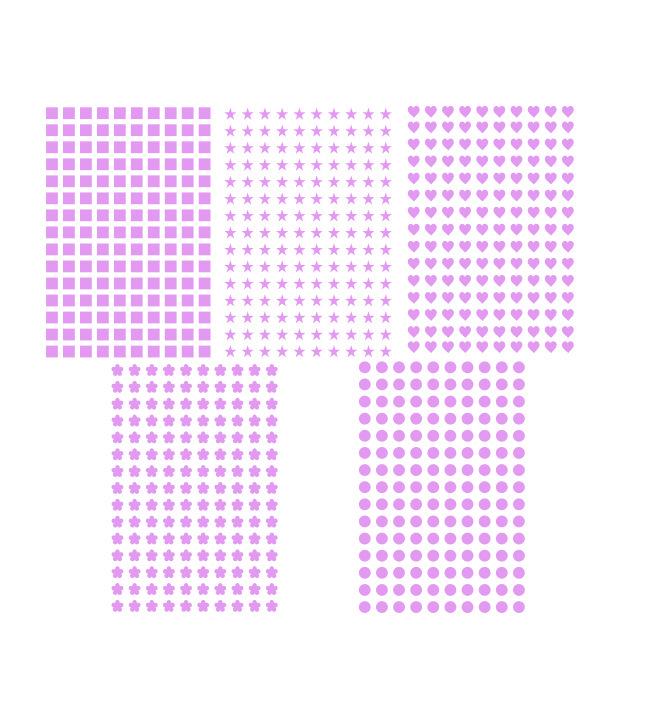 Разноцветные Лазерные Декоративные Наклейки: Круглые, Квадратные, В форме сердца, Звезды, Цветка Heart 3cm