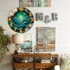 30cm Round Glass Clock Custom Logo Printing Silent Movement Contemporary Wall Clock